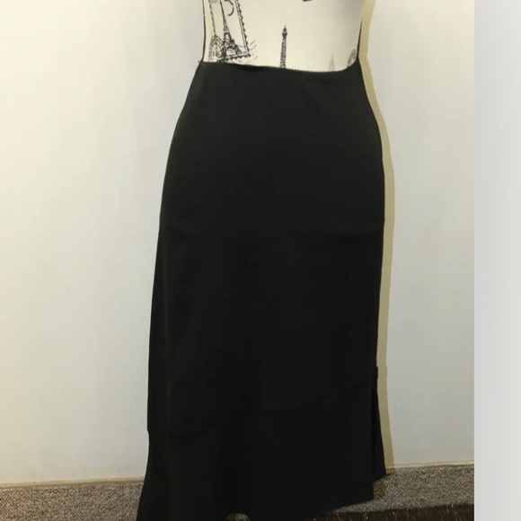 Vintage Tahari Women Skirt Black 29 Inches Mermaid A Line Sz 6 USA Made - Picture 10 of 12
